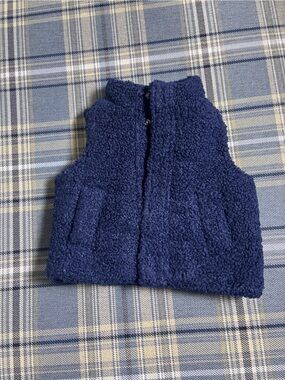 Janie and Jack Kids Navy Blue Boucle Vest